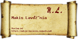 Makis Lavínia névjegykártya